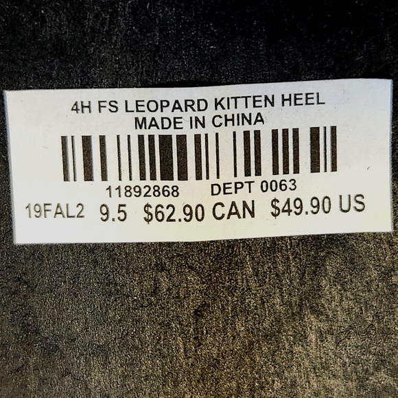 TORRID ☆ LEOPARD SUEDE ☆ KITTEN HEEL PUMP ☆ 9.5 W ☆ NWT - Picture 7 of 7